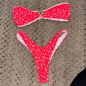 Kulani Kinis Coral Floral Bikini Set